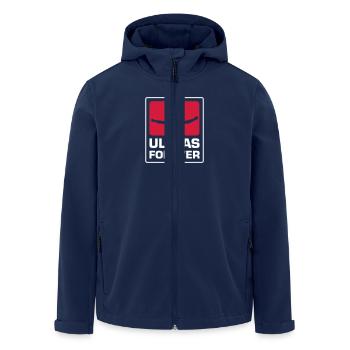ultras08 - Men’s Recycled Softshell Jacket by Stanley/Stella - navy - Front - AI Model Male 185 light (185cm)