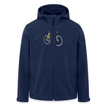 Rennrad Straße 1 - Recycelte Männer Softshell-Jacke von Stanley/Stella - Navy - Vorne - AI Model Male 185 light (185cm)