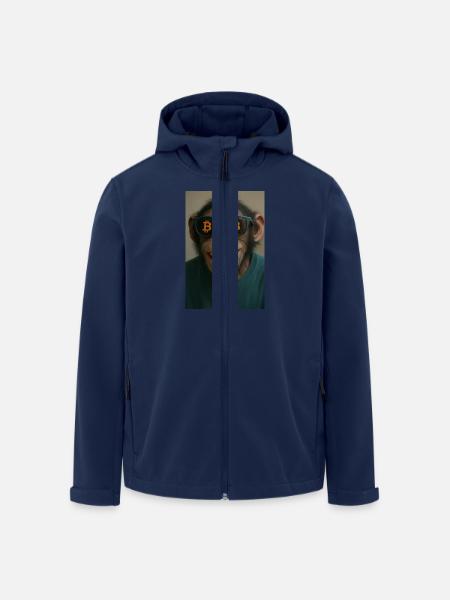 Bitcoin meets Monkey Joe - Men’s Recycled Softshell Jacket by Stanley/Stella - navy