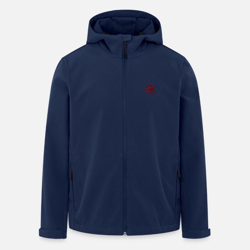 Oktopus bestickt - Recycelte Männer Softshell-Jacke von Stanley/Stella - Navy