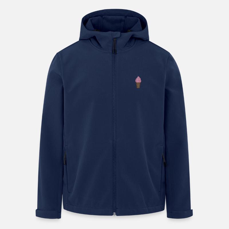 Softeis bestickt - Recycelte Männer Softshell-Jacke von Stanley/Stella - Navy