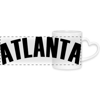 Chemise Atlanta - Mug panoramique avec anse en forme de cœur - blanc - Devant