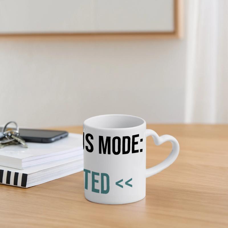 Mode Hyper-Focus : Activé - Déclaration Mug panoramique avec anse en forme de cœur