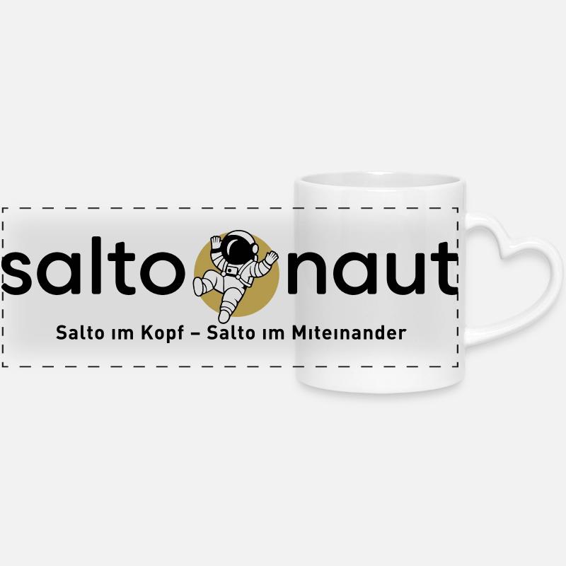 Saltonaut - Panoramic mug with heart handle - white