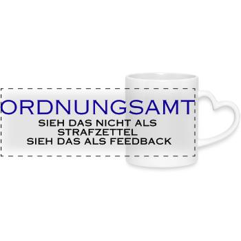 Public order office See this as feedback - Panoramic mug with heart handle - white - Front