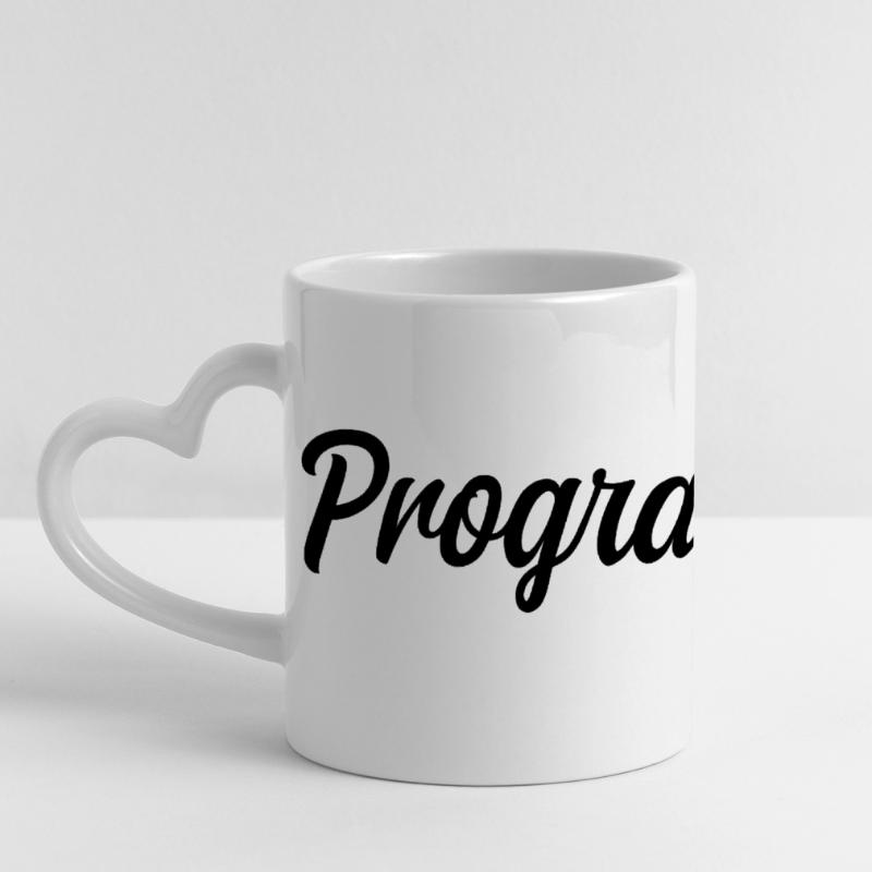 Programmatrice Informatique Code Développeuse Web Mug panoramique avec anse en forme de cœur