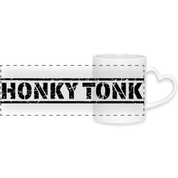 Honky Tonk - Panoramatasse mit Herzhenkel - Weiß - Vorne