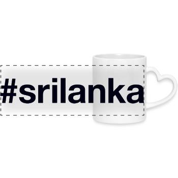 SRI LANKA Hashtag - Panoramatasse mit Herzhenkel - Weiß - Vorne