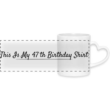 57th Birthday 57 Years Anniversary - Panoramic mug with heart handle - white - Front