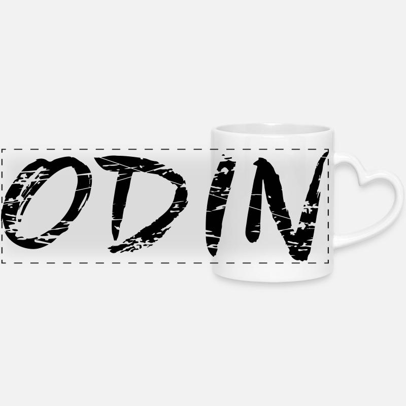 Odin - Mug panoramique avec anse en forme de cœur - blanc