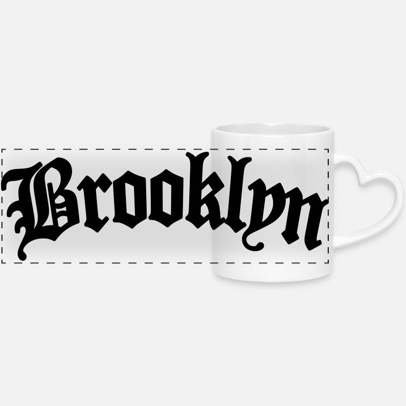brooklyn - Panoramatasse mit Herzhenkel - Weiß