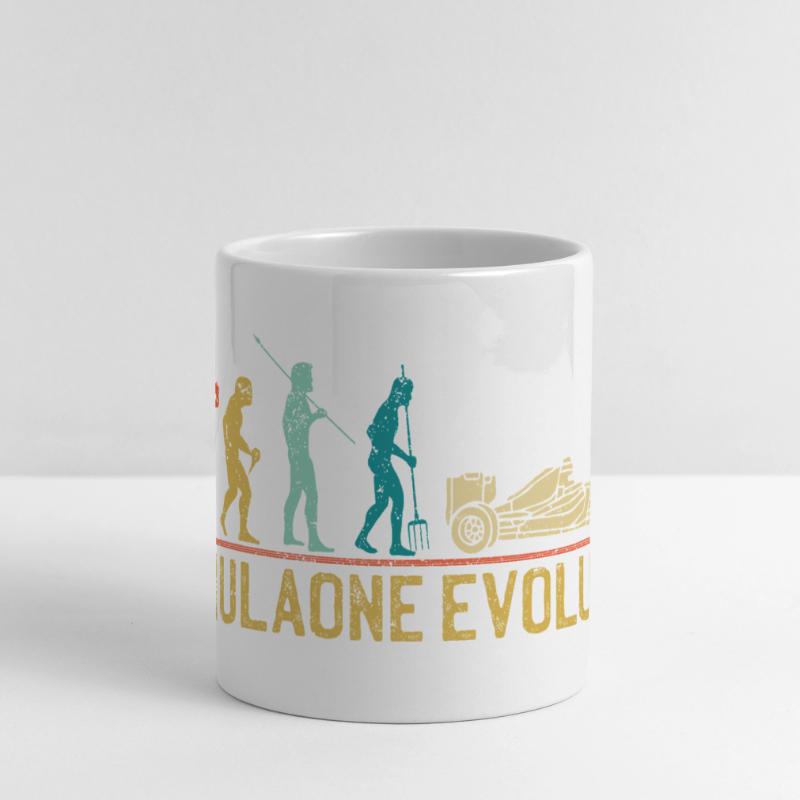 Formulaone Evolution Illustration Mug panoramique avec anse en forme de cœur