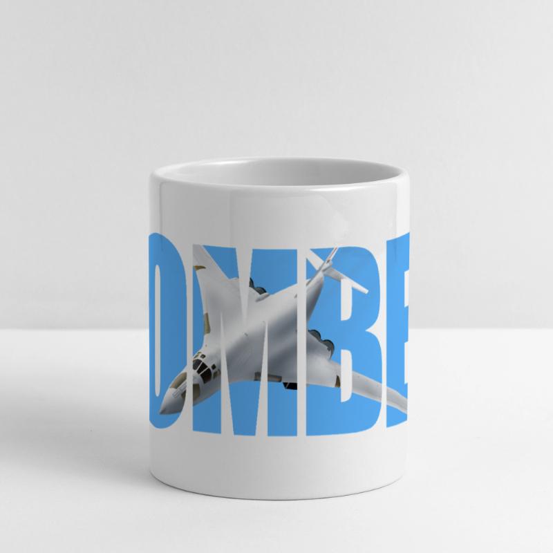 Bomber Tu-160 Panoramic mug with heart handle