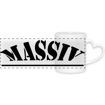 Massif - Mug panoramique avec anse en forme de cœur - blanc - Devant