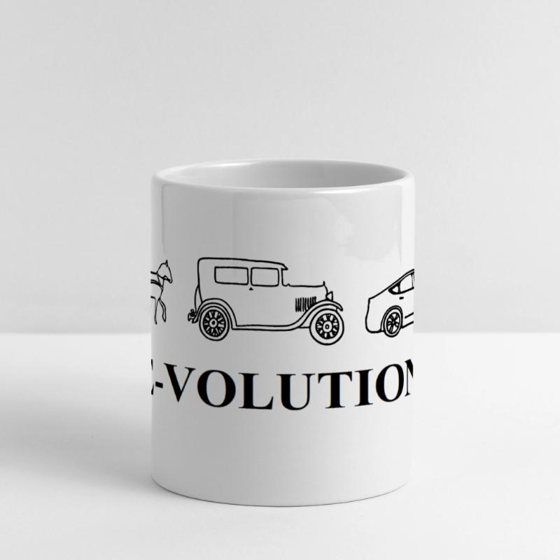 E-Volution Auto Evolution Panoramic mug with heart handle