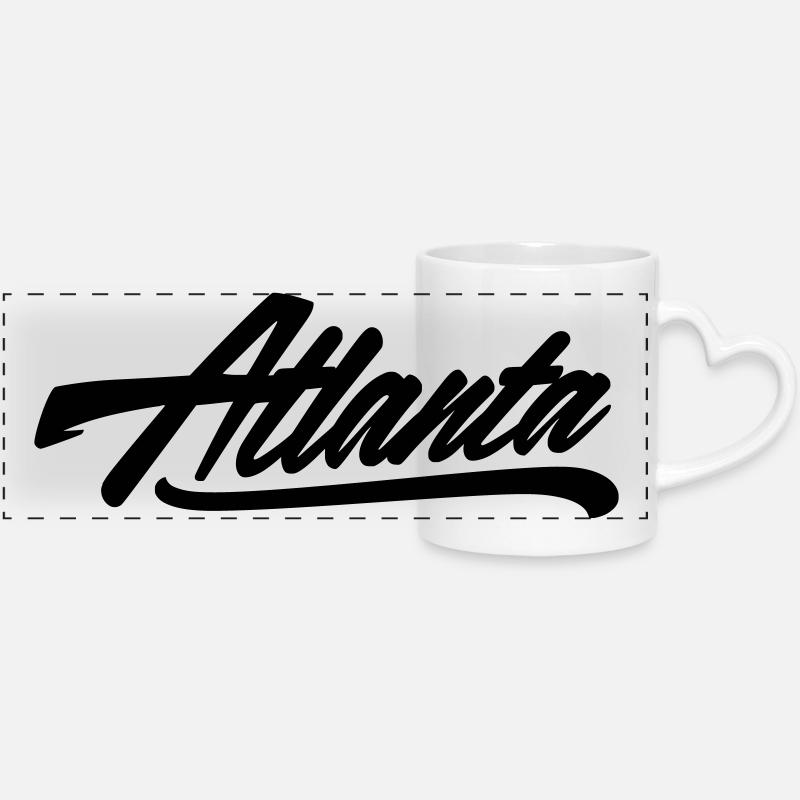 Atlanta Shirt - Panoramic mug with heart handle - white