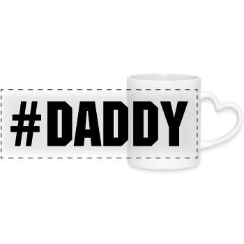 Daddy - Panoramic mug with heart handle - white - Front
