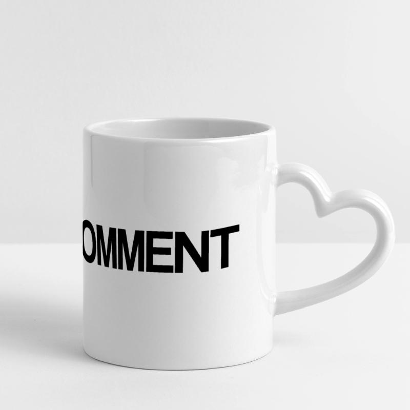 No Comment - Computer Science - Comment - Coden Panoramic mug with heart handle