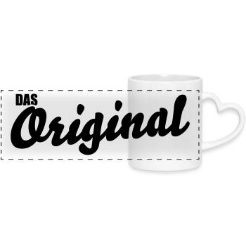 The original - Panoramic mug with heart handle - white - Front