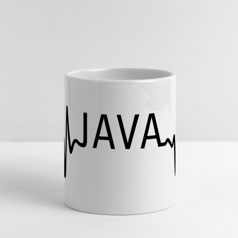 Herzschlag JAVA Panoramatasse mit Herzhenkel