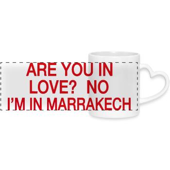 In Love No I'm In Marrakech | Travel Humor - Panoramic mug with heart handle - white - Front