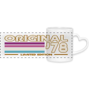 1978 - Panoramic mug with heart handle - white - Front