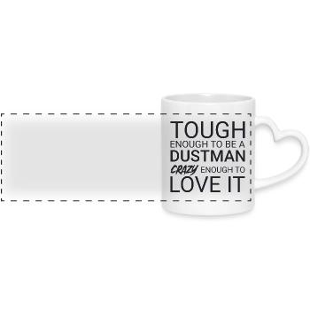 Dustman Crazy - Panoramic mug with heart handle - white - Front