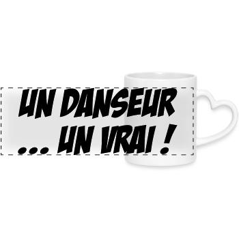 Un danseur… un vrai - Mug panoramique avec anse en forme de cœur - blanc - Devant