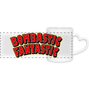 Bombastisches Fantastisch - Panoramatasse mit Herzhenkel - Weiß - Vorne