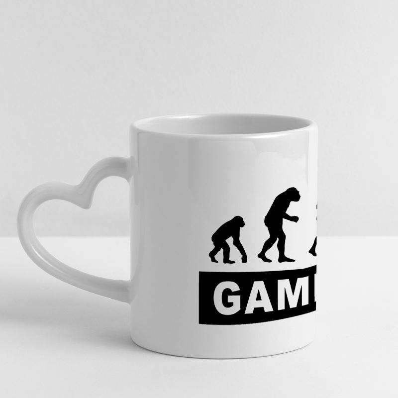 evolution_wedding Mug panoramique avec anse en forme de cœur