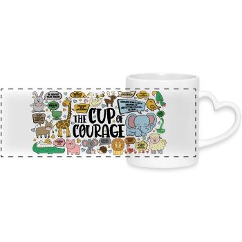 Coupe - Mug panoramique avec anse en forme de cœur - blanc - Devant