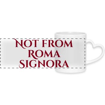 Rom Italy Italien - Panoramatasse mit Herzhenkel - Weiß - Vorne