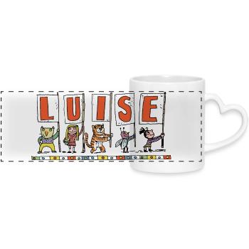 Luise - Mug panoramique avec anse en forme de cœur - blanc - Devant