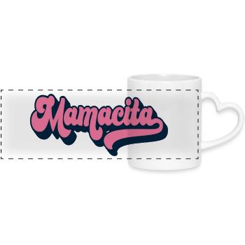Mamacita Cadeau de fête des mères Maman espagnole Femmes - Mug panoramique avec anse en forme de cœur - blanc - Devant
