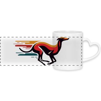 Logo Galgo n° 12 - Mug panoramique avec anse en forme de cœur - blanc - Devant