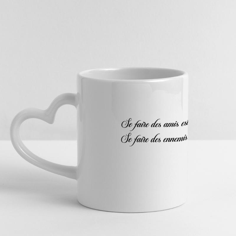 Sich Feinde machen - Montherlant Panoramatasse mit Herzhenkel