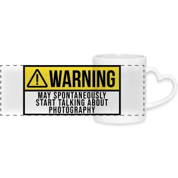 Photographer - Panoramic mug with heart handle - white - Front