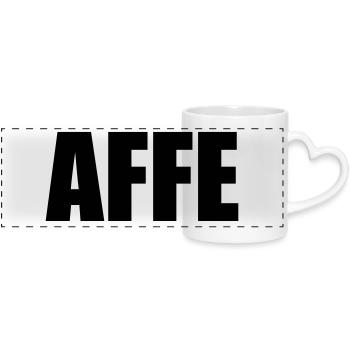AFFE - Panoramatasse mit Herzhenkel - Weiß - Vorne