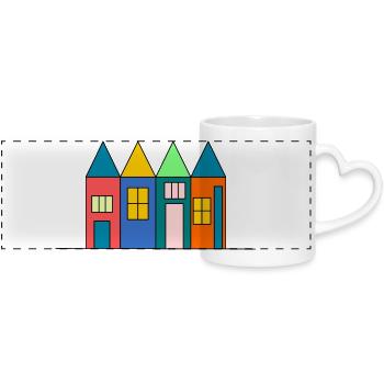 anniversary. Anniversary Decade. humor. funny - Panoramic mug with heart handle - white - Front