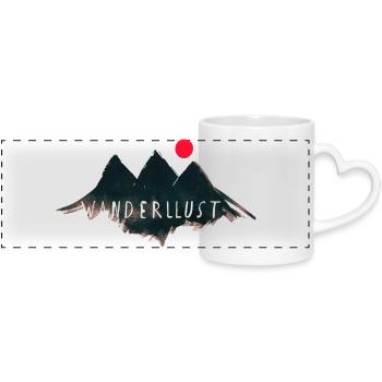 Urban Mountain - Nature Vibes par Free Art - Mug panoramique avec anse en forme de cœur - blanc - Devant