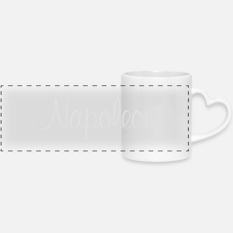 HM Murdock - Napoleon - Panoramic mug with heart handle - white