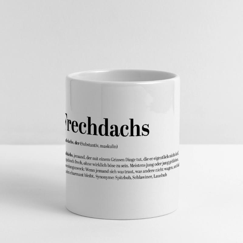 Frechdachs Definition Kosename frech locker Panoramatasse mit Herzhenkel