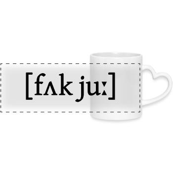 IPA Fuck You - Mug panoramique avec anse en forme de cœur - blanc - Devant