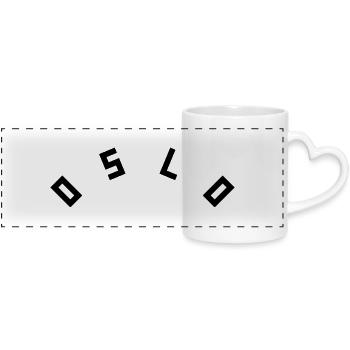 Oslo - Mug panoramique avec anse en forme de cœur - blanc - Devant
