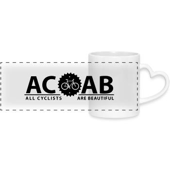 ACAB ALL CYCLISTS - Mug panoramique avec anse en forme de cœur - blanc - Devant