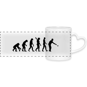 Boule Evolution - Panoramic mug with heart handle - white - Front