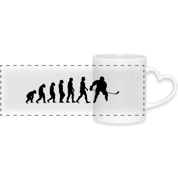 evolution hockey - Panoramatasse mit Herzhenkel - Weiß - Vorne