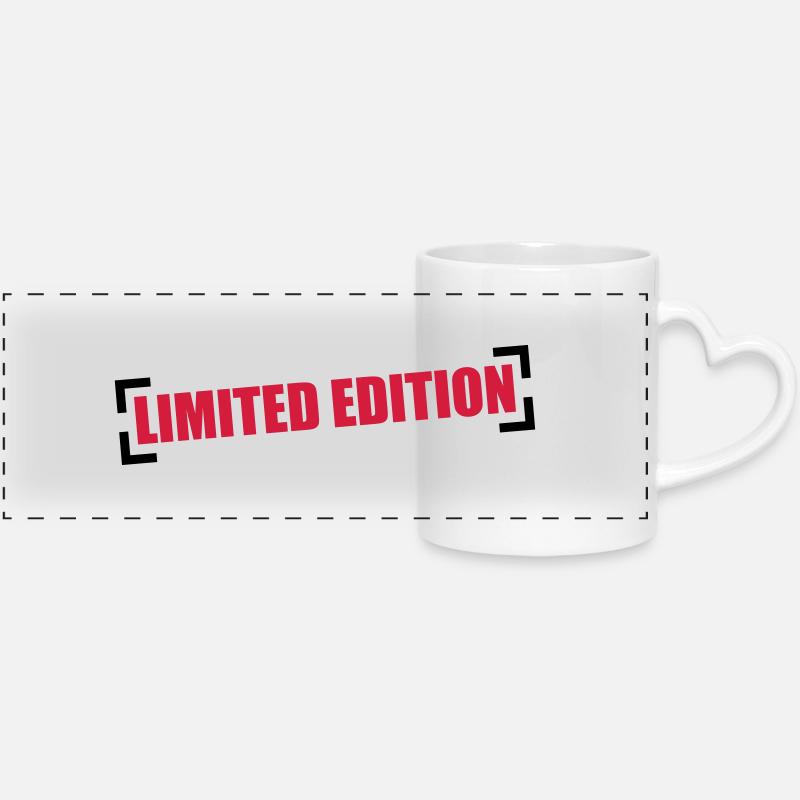 Limited Edition - Panoramic mug with heart handle - white
