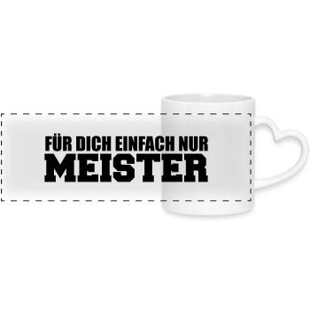 meister - Panoramatasse mit Herzhenkel - Weiß - Vorne