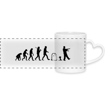 Evolution - Panoramatasse mit Herzhenkel - Weiß - Vorne